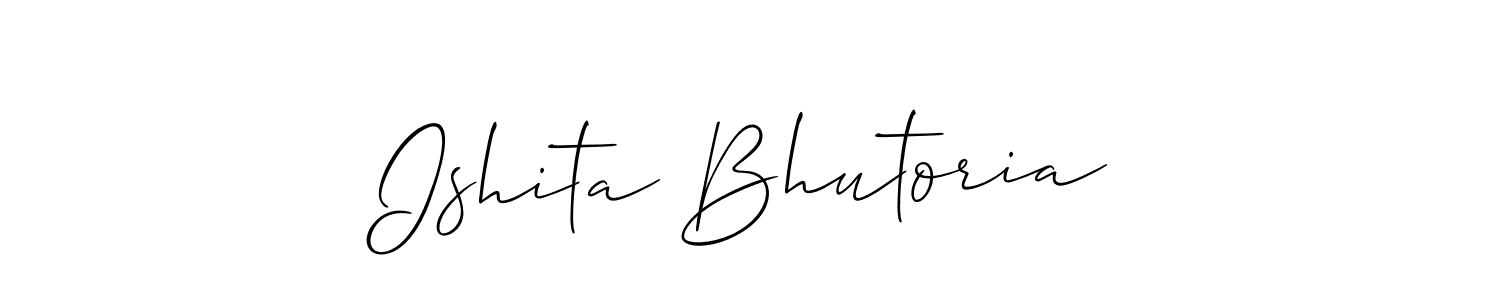 Use a signature maker to create a handwritten signature online. With this signature software, you can design (Allison_Script) your own signature for name Ishita Bhutoria. Ishita Bhutoria signature style 2 images and pictures png