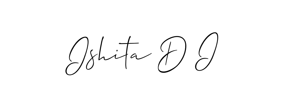 Use a signature maker to create a handwritten signature online. With this signature software, you can design (Allison_Script) your own signature for name Ishita D I. Ishita D I signature style 2 images and pictures png