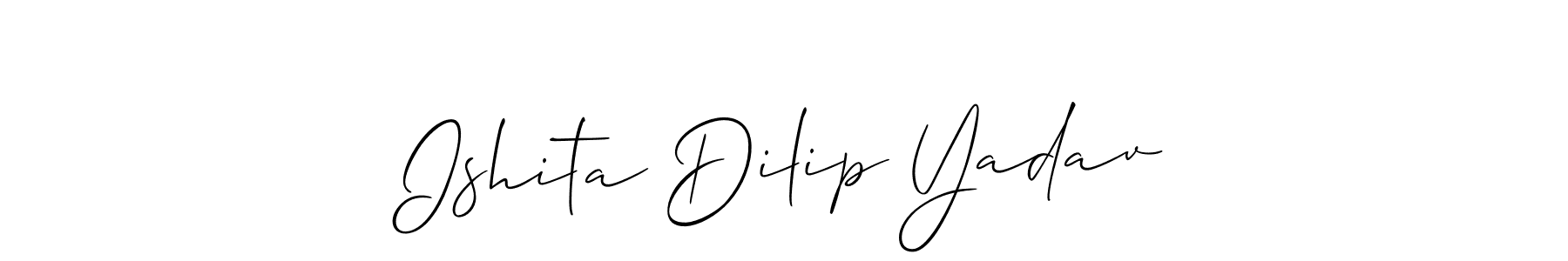 It looks lik you need a new signature style for name Ishita Dilip Yadav. Design unique handwritten (Allison_Script) signature with our free signature maker in just a few clicks. Ishita Dilip Yadav signature style 2 images and pictures png