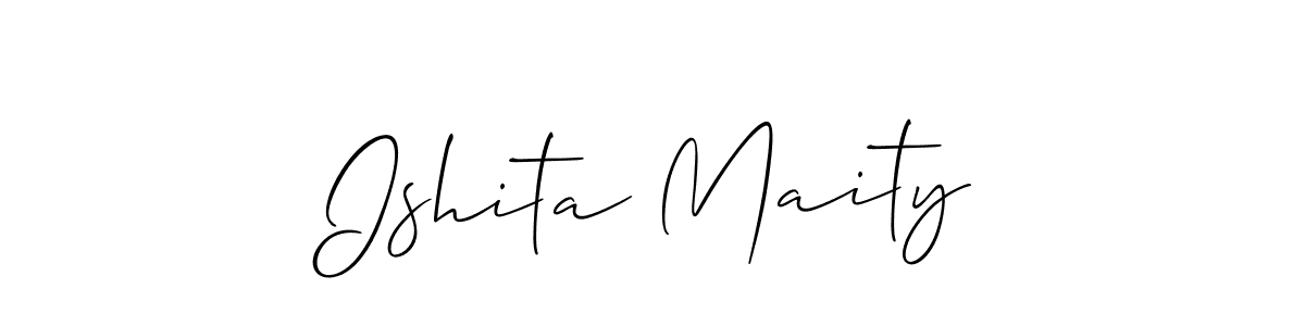 Use a signature maker to create a handwritten signature online. With this signature software, you can design (Allison_Script) your own signature for name Ishita Maity. Ishita Maity signature style 2 images and pictures png