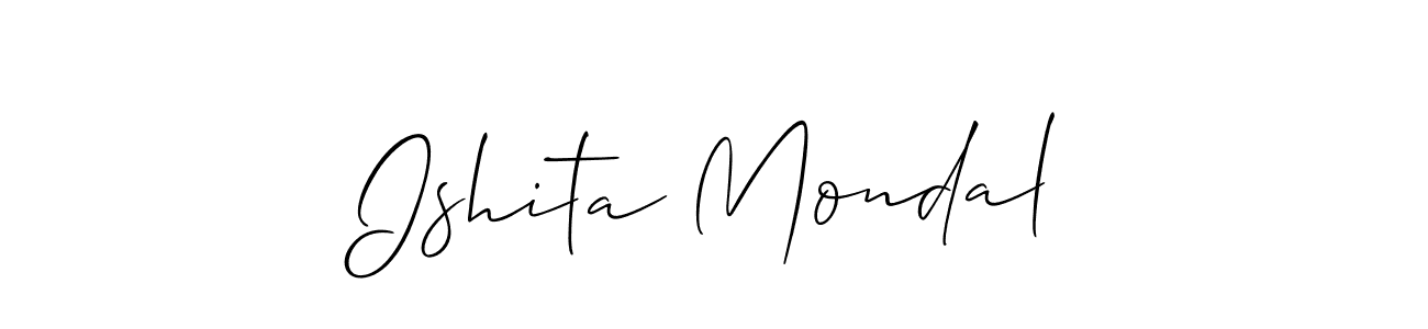 Use a signature maker to create a handwritten signature online. With this signature software, you can design (Allison_Script) your own signature for name Ishita Mondal. Ishita Mondal signature style 2 images and pictures png