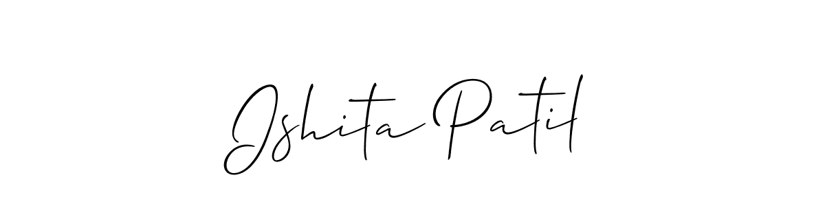 How to Draw Ishita Patil signature style? Allison_Script is a latest design signature styles for name Ishita Patil. Ishita Patil signature style 2 images and pictures png