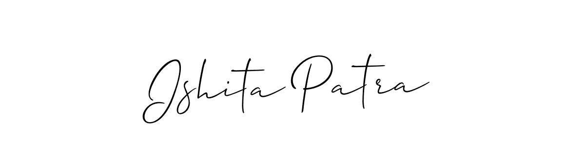 Allison_Script is a professional signature style that is perfect for those who want to add a touch of class to their signature. It is also a great choice for those who want to make their signature more unique. Get Ishita Patra name to fancy signature for free. Ishita Patra signature style 2 images and pictures png