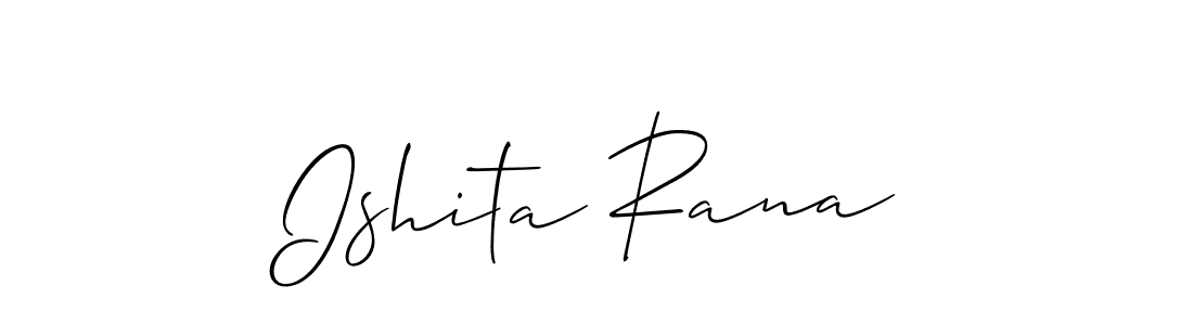 Use a signature maker to create a handwritten signature online. With this signature software, you can design (Allison_Script) your own signature for name Ishita Rana. Ishita Rana signature style 2 images and pictures png