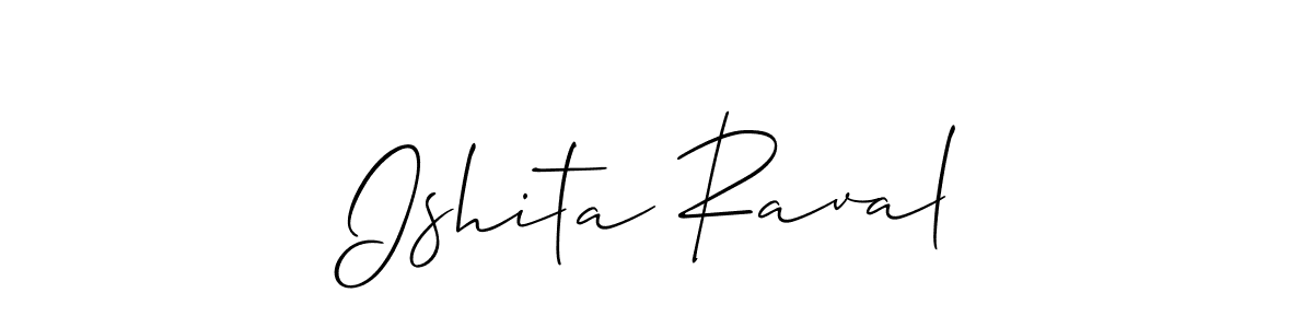 Best and Professional Signature Style for Ishita Raval. Allison_Script Best Signature Style Collection. Ishita Raval signature style 2 images and pictures png