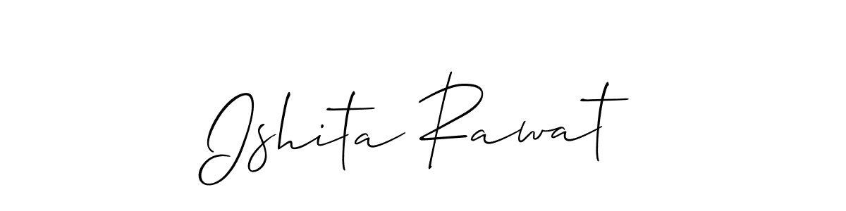 Design your own signature with our free online signature maker. With this signature software, you can create a handwritten (Allison_Script) signature for name Ishita Rawat. Ishita Rawat signature style 2 images and pictures png