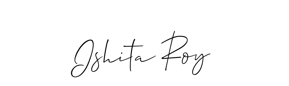 You should practise on your own different ways (Allison_Script) to write your name (Ishita Roy) in signature. don't let someone else do it for you. Ishita Roy signature style 2 images and pictures png