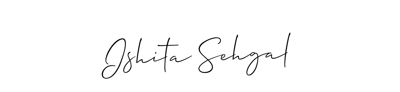 How to make Ishita Sehgal name signature. Use Allison_Script style for creating short signs online. This is the latest handwritten sign. Ishita Sehgal signature style 2 images and pictures png