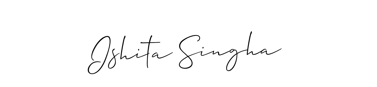 Best and Professional Signature Style for Ishita Singha. Allison_Script Best Signature Style Collection. Ishita Singha signature style 2 images and pictures png
