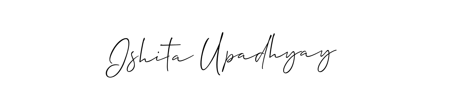 How to make Ishita Upadhyay name signature. Use Allison_Script style for creating short signs online. This is the latest handwritten sign. Ishita Upadhyay signature style 2 images and pictures png