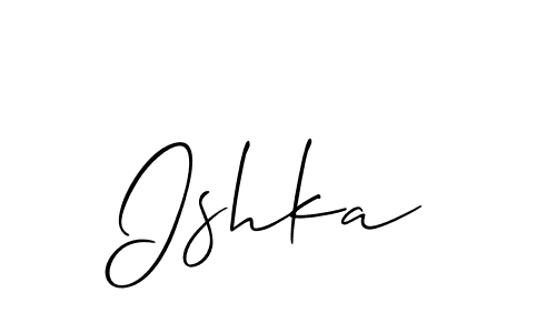 Also You can easily find your signature by using the search form. We will create Ishka name handwritten signature images for you free of cost using Allison_Script sign style. Ishka signature style 2 images and pictures png