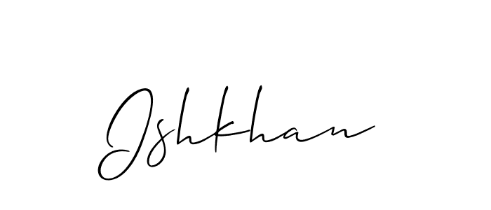 You should practise on your own different ways (Allison_Script) to write your name (Ishkhan) in signature. don't let someone else do it for you. Ishkhan signature style 2 images and pictures png