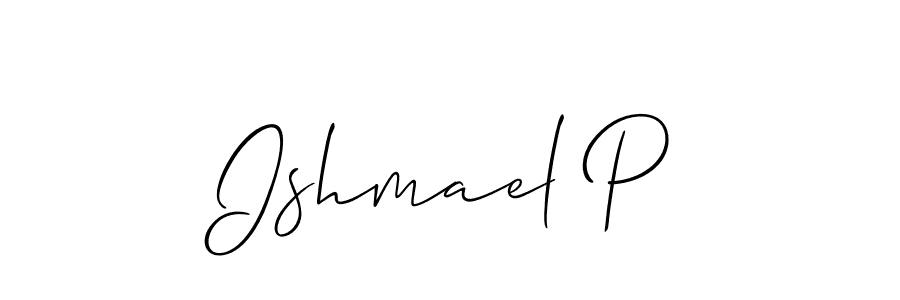 Make a beautiful signature design for name Ishmael P. Use this online signature maker to create a handwritten signature for free. Ishmael P signature style 2 images and pictures png