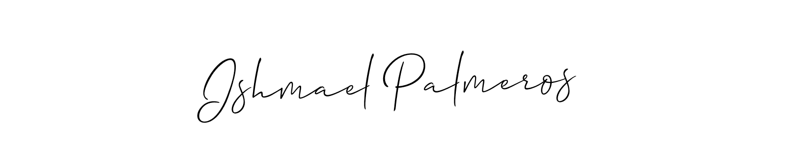 How to make Ishmael Palmeros signature? Allison_Script is a professional autograph style. Create handwritten signature for Ishmael Palmeros name. Ishmael Palmeros signature style 2 images and pictures png