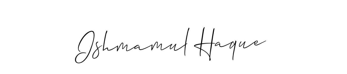 if you are searching for the best signature style for your name Ishmamul Haque. so please give up your signature search. here we have designed multiple signature styles  using Allison_Script. Ishmamul Haque signature style 2 images and pictures png