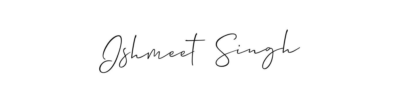 How to make Ishmeet  Singh signature? Allison_Script is a professional autograph style. Create handwritten signature for Ishmeet  Singh name. Ishmeet  Singh signature style 2 images and pictures png
