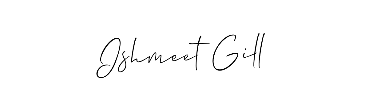 Allison_Script is a professional signature style that is perfect for those who want to add a touch of class to their signature. It is also a great choice for those who want to make their signature more unique. Get Ishmeet Gill name to fancy signature for free. Ishmeet Gill signature style 2 images and pictures png