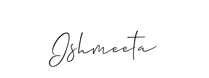 Design your own signature with our free online signature maker. With this signature software, you can create a handwritten (Allison_Script) signature for name Ishmeeta. Ishmeeta signature style 2 images and pictures png