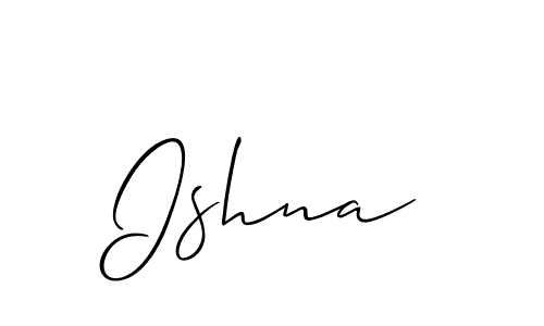 Ishna stylish signature style. Best Handwritten Sign (Allison_Script) for my name. Handwritten Signature Collection Ideas for my name Ishna. Ishna signature style 2 images and pictures png