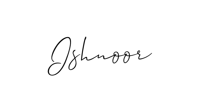 How to make Ishnoor name signature. Use Allison_Script style for creating short signs online. This is the latest handwritten sign. Ishnoor signature style 2 images and pictures png