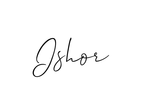 It looks lik you need a new signature style for name Ishor. Design unique handwritten (Allison_Script) signature with our free signature maker in just a few clicks. Ishor signature style 2 images and pictures png