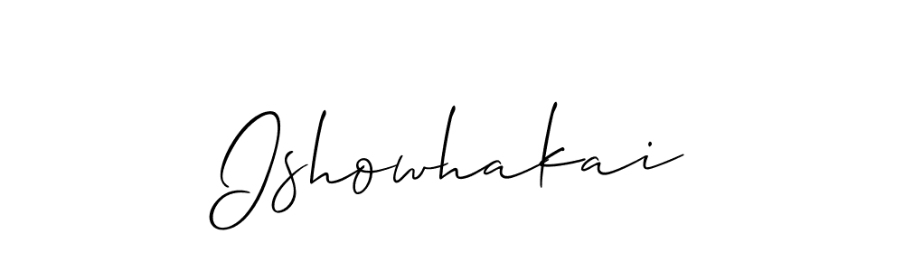 Design your own signature with our free online signature maker. With this signature software, you can create a handwritten (Allison_Script) signature for name Ishowhakai. Ishowhakai signature style 2 images and pictures png