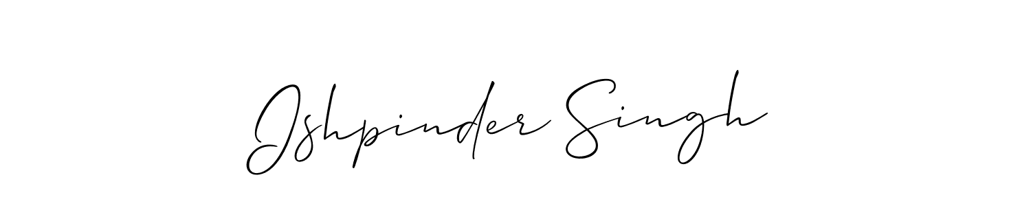 Also we have Ishpinder Singh name is the best signature style. Create professional handwritten signature collection using Allison_Script autograph style. Ishpinder Singh signature style 2 images and pictures png