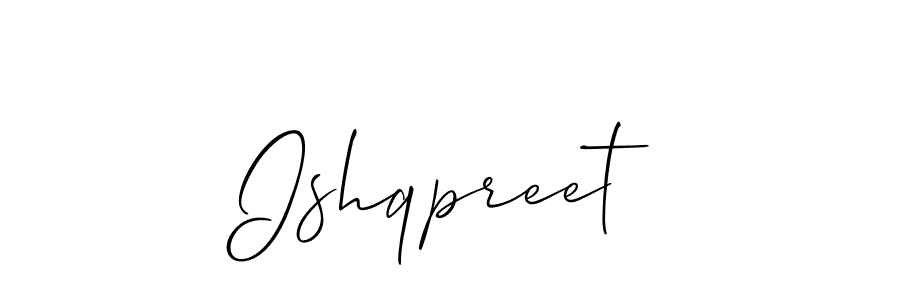 How to make Ishqpreet signature? Allison_Script is a professional autograph style. Create handwritten signature for Ishqpreet name. Ishqpreet signature style 2 images and pictures png