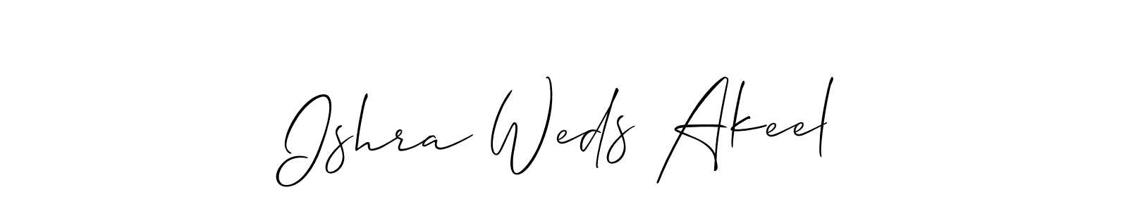 How to Draw Ishra Weds Akeel signature style? Allison_Script is a latest design signature styles for name Ishra Weds Akeel. Ishra Weds Akeel signature style 2 images and pictures png