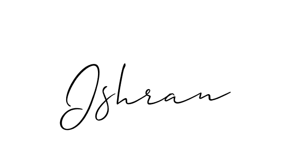 How to make Ishran name signature. Use Allison_Script style for creating short signs online. This is the latest handwritten sign. Ishran signature style 2 images and pictures png