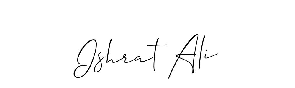 Also we have Ishrat Ali name is the best signature style. Create professional handwritten signature collection using Allison_Script autograph style. Ishrat Ali signature style 2 images and pictures png