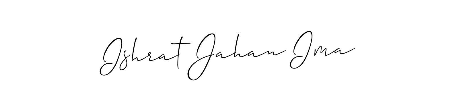 Similarly Allison_Script is the best handwritten signature design. Signature creator online .You can use it as an online autograph creator for name Ishrat Jahan Ima. Ishrat Jahan Ima signature style 2 images and pictures png