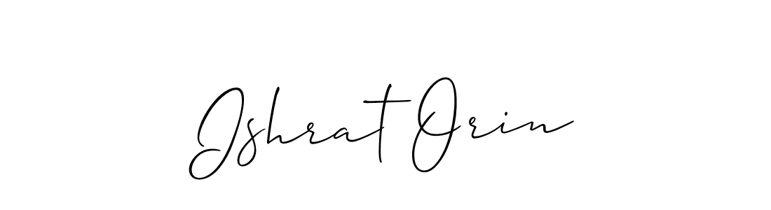 Use a signature maker to create a handwritten signature online. With this signature software, you can design (Allison_Script) your own signature for name Ishrat Orin. Ishrat Orin signature style 2 images and pictures png