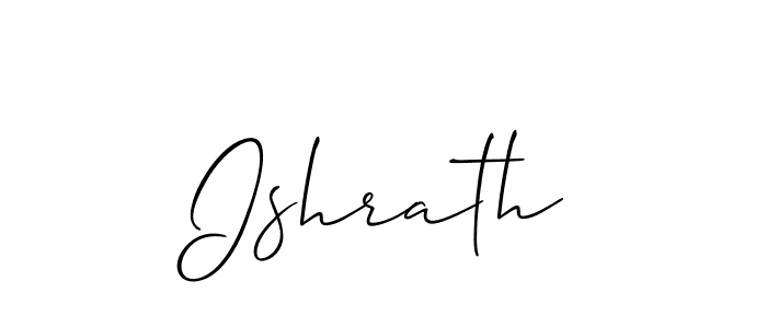 Allison_Script is a professional signature style that is perfect for those who want to add a touch of class to their signature. It is also a great choice for those who want to make their signature more unique. Get Ishrath name to fancy signature for free. Ishrath signature style 2 images and pictures png