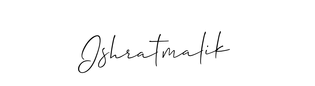 Allison_Script is a professional signature style that is perfect for those who want to add a touch of class to their signature. It is also a great choice for those who want to make their signature more unique. Get Ishratmalik name to fancy signature for free. Ishratmalik signature style 2 images and pictures png