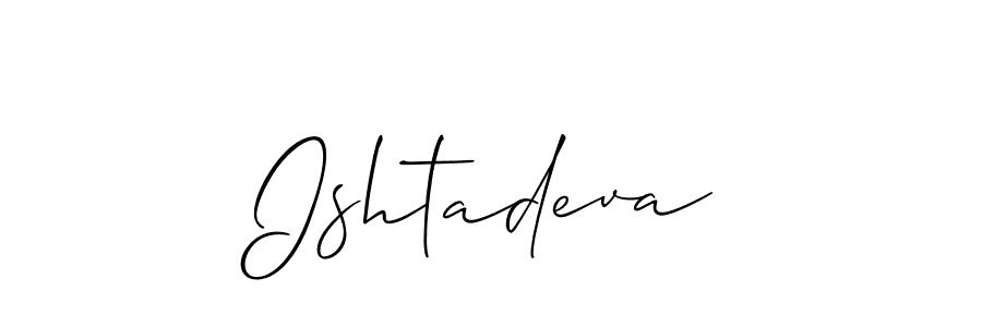 The best way (Allison_Script) to make a short signature is to pick only two or three words in your name. The name Ishtadeva include a total of six letters. For converting this name. Ishtadeva signature style 2 images and pictures png