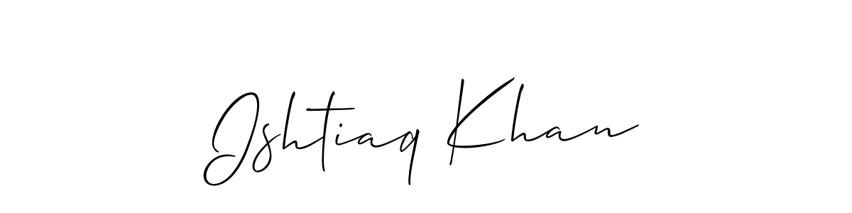 It looks lik you need a new signature style for name Ishtiaq Khan. Design unique handwritten (Allison_Script) signature with our free signature maker in just a few clicks. Ishtiaq Khan signature style 2 images and pictures png