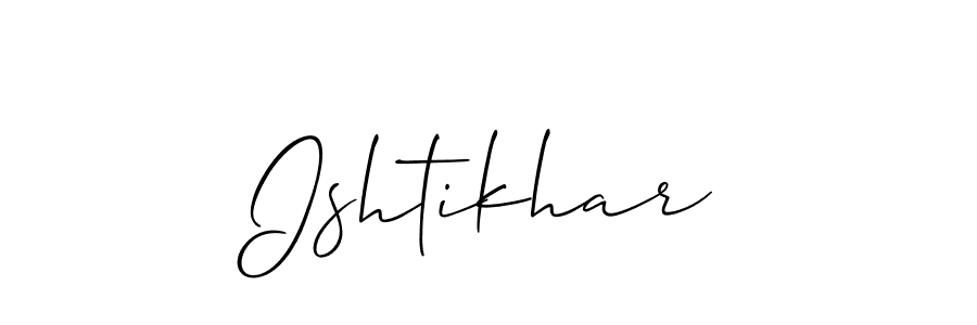 Make a beautiful signature design for name Ishtikhar. Use this online signature maker to create a handwritten signature for free. Ishtikhar signature style 2 images and pictures png