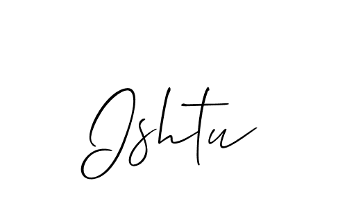 Also You can easily find your signature by using the search form. We will create Ishtu name handwritten signature images for you free of cost using Allison_Script sign style. Ishtu signature style 2 images and pictures png