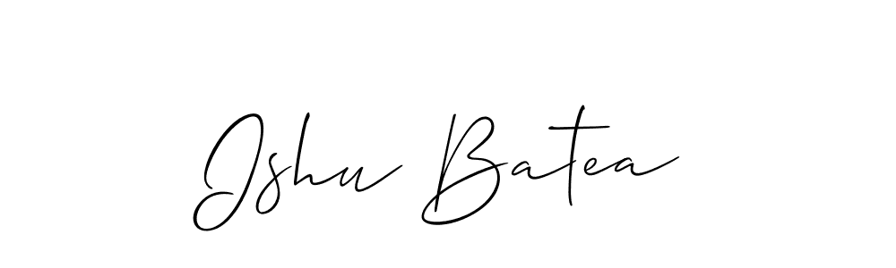 How to make Ishu Batea name signature. Use Allison_Script style for creating short signs online. This is the latest handwritten sign. Ishu Batea signature style 2 images and pictures png