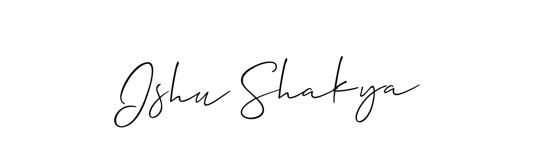 Design your own signature with our free online signature maker. With this signature software, you can create a handwritten (Allison_Script) signature for name Ishu Shakya. Ishu Shakya signature style 2 images and pictures png