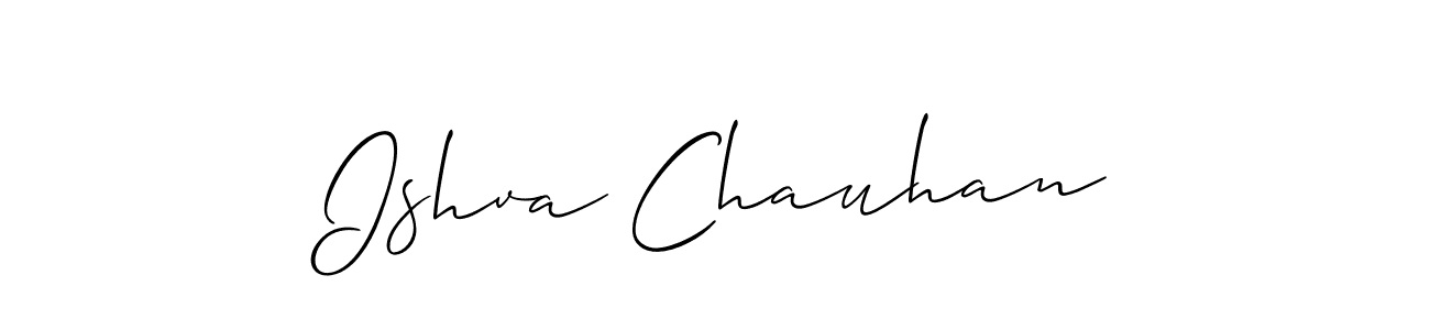 It looks lik you need a new signature style for name Ishva Chauhan. Design unique handwritten (Allison_Script) signature with our free signature maker in just a few clicks. Ishva Chauhan signature style 2 images and pictures png