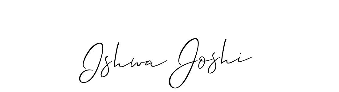 The best way (Allison_Script) to make a short signature is to pick only two or three words in your name. The name Ishwa Joshi include a total of six letters. For converting this name. Ishwa Joshi signature style 2 images and pictures png