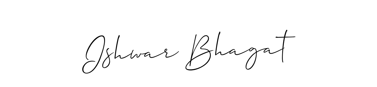 Also we have Ishwar Bhagat name is the best signature style. Create professional handwritten signature collection using Allison_Script autograph style. Ishwar Bhagat signature style 2 images and pictures png