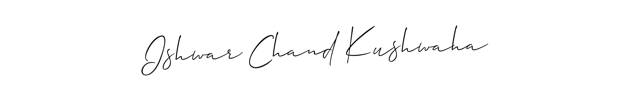 How to Draw Ishwar Chand Kushwaha signature style? Allison_Script is a latest design signature styles for name Ishwar Chand Kushwaha. Ishwar Chand Kushwaha signature style 2 images and pictures png