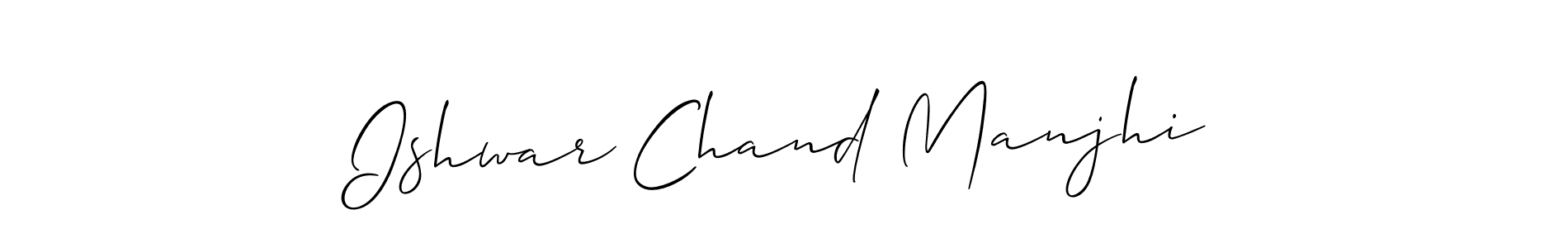 Allison_Script is a professional signature style that is perfect for those who want to add a touch of class to their signature. It is also a great choice for those who want to make their signature more unique. Get Ishwar Chand Manjhi name to fancy signature for free. Ishwar Chand Manjhi signature style 2 images and pictures png