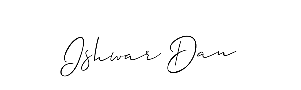 Design your own signature with our free online signature maker. With this signature software, you can create a handwritten (Allison_Script) signature for name Ishwar Dan. Ishwar Dan signature style 2 images and pictures png