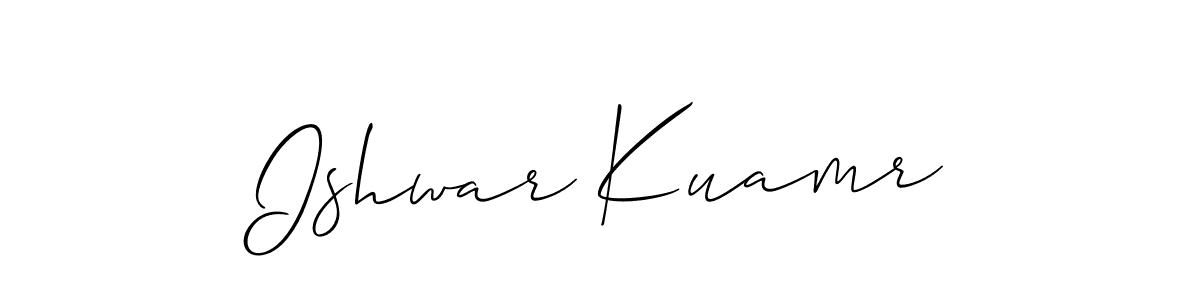 You should practise on your own different ways (Allison_Script) to write your name (Ishwar Kuamr) in signature. don't let someone else do it for you. Ishwar Kuamr signature style 2 images and pictures png