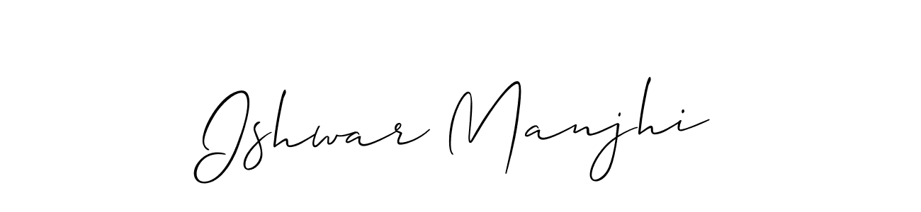 Also You can easily find your signature by using the search form. We will create Ishwar Manjhi name handwritten signature images for you free of cost using Allison_Script sign style. Ishwar Manjhi signature style 2 images and pictures png