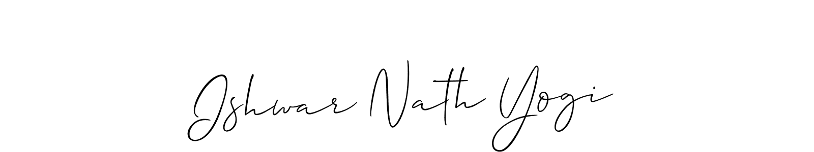 This is the best signature style for the Ishwar Nath Yogi name. Also you like these signature font (Allison_Script). Mix name signature. Ishwar Nath Yogi signature style 2 images and pictures png